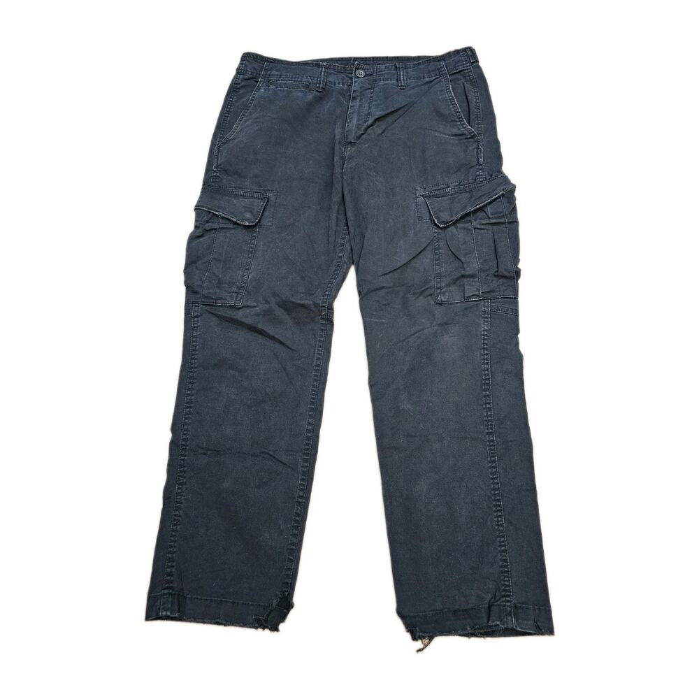 American Eagle Outfitters Cargo Pants Mens 34x30 Black Flex Regular Straight Leg